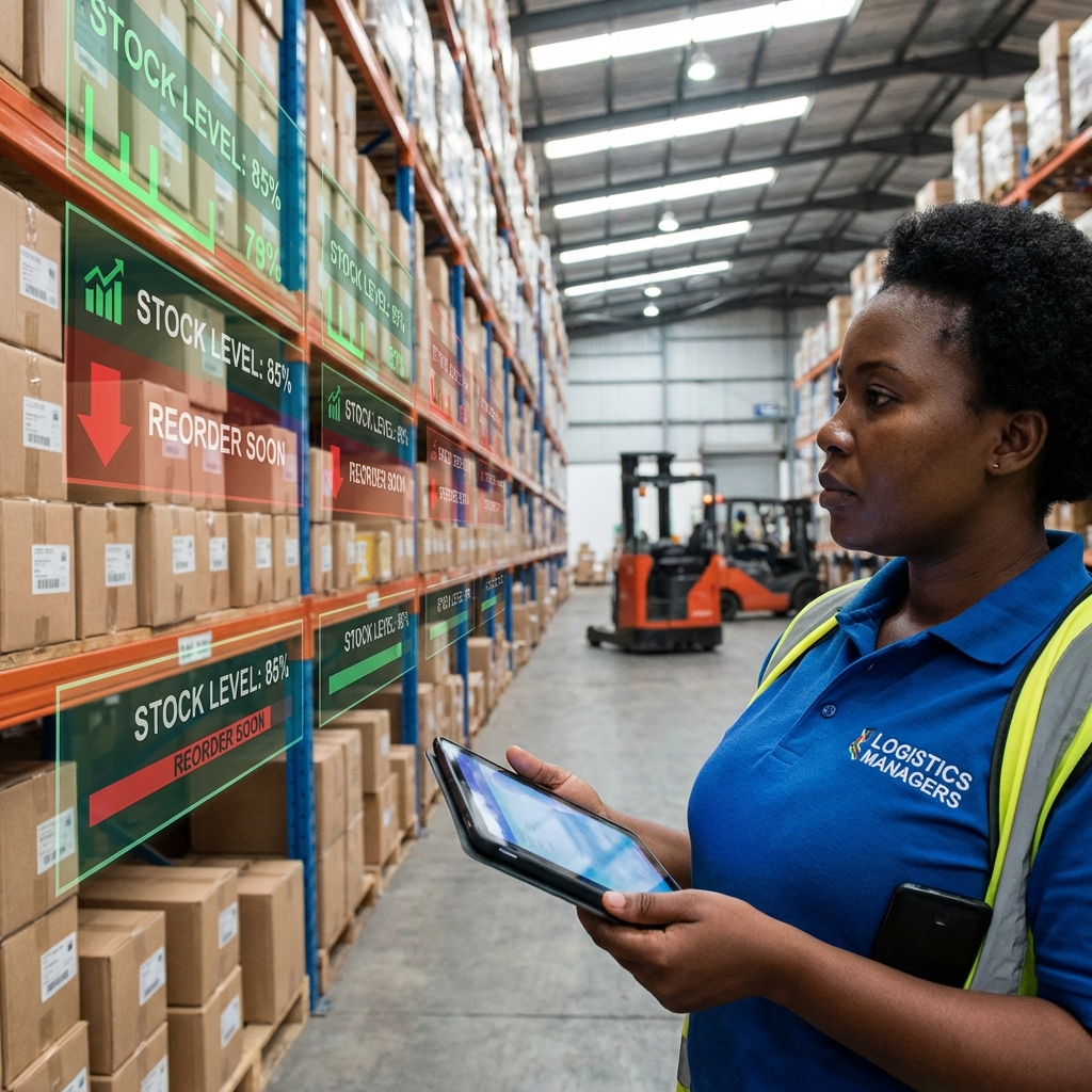 Warehouse Manager Checking Stock